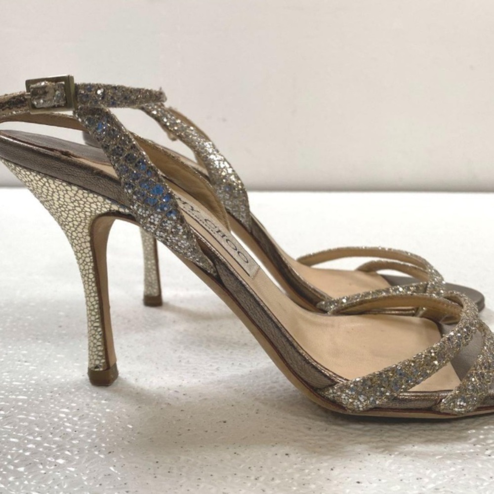 Jimmy Choo champagne/gold sling back sandals with 3”heel size36, great condition - Picture 3 of 8